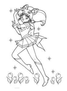 卡通动漫女孩简笔画可爱的美