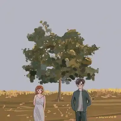 情侣手绘插画背景图别急甜甜的微信头像我要个性网
