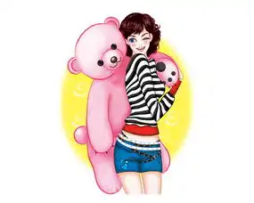 时尚卡通美女插画图片素材40p