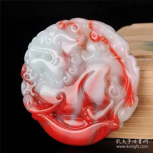 新疆和田玉红白玉金丝玉貔貅玉牌男女款鸡血石玉项链吊坠招财挂件