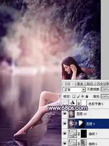 ps调出唯美紫红色的美丽女生外景照片