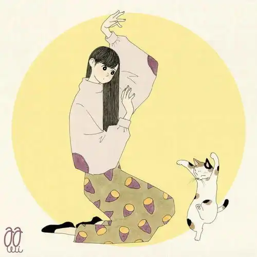 画笔下甜美女孩,可爱萌萌,甜而不腻刚刚好