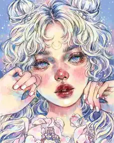 27张美女的欧美风妆容插画,每张都能拿来当头像