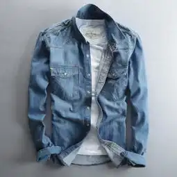 广州牛仔衬衫价格_帝梵格品牌男装时尚休闲牛仔套头衬衫打底衫两款疯狂任选买一送一_品牌男装图片-黄页88网