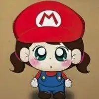 超级玛丽小女孩小男孩情侣头像