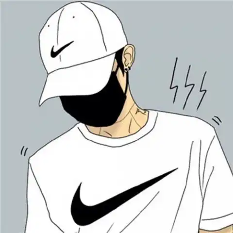 动漫二次元男生戴口罩头像