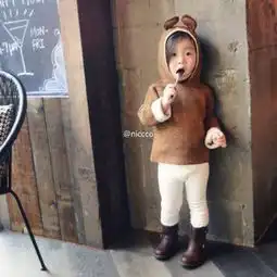 预售yoyo同款oeufnyc小鹿耳朵男女小童宝宝毛衣外套
