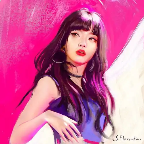 justineflorentino美丽的人物肖像插画
