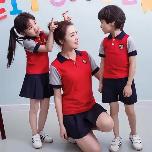 幼儿园园服夏装英伦风老师运动套装纯棉幼师服班服教师小学生校服