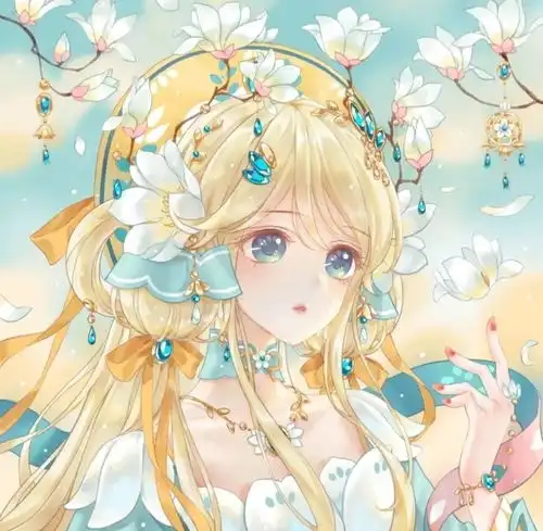 软妹插画甜酷女生头像