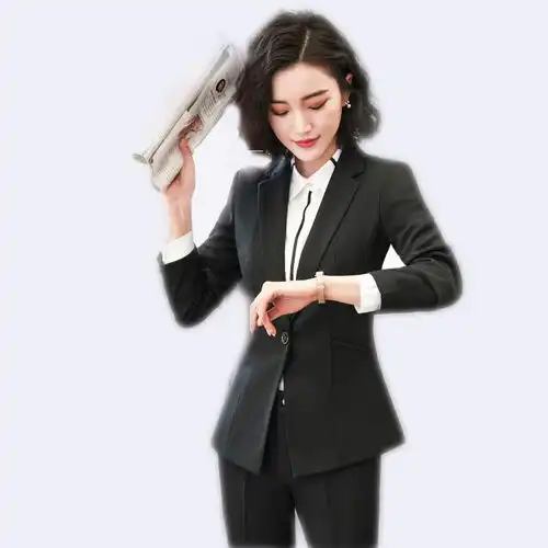 厂家直销秋冬职业套装女干练气质女士小西服西裤女白领职业套装