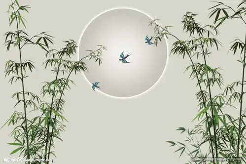 新中式竹子背景设计图