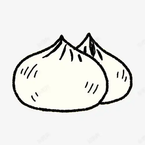白色简约线条包子图标设计图片免费下载页面网页平面电商创意素材手绘面包素材