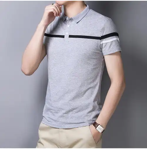 verhouse夏季新款男士短袖t恤男青年修身polo衫男装休闲上衣