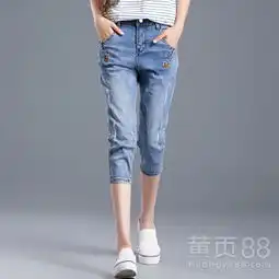 春秋款潮紧身裤高腰牛仔裤女式小直筒裤修身显瘦大码长裤子大量库存批发-黄页88网