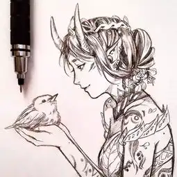 自动铅笔下的小美女,我给一百分