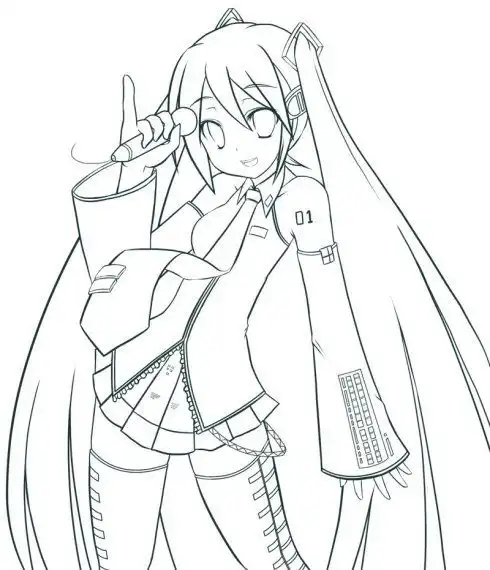 初音的简笔画和图片