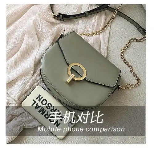 迪阿伦包包2020新款时尚单肩斜挎复古迷你马鞍包链条女包ins网红包