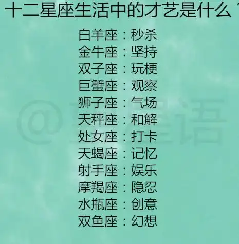 十二星座生活中的才艺是什么12星座男抵挡不住哪种心机女