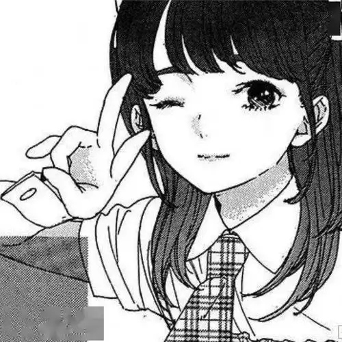 动漫头像满屏男女生黑白漫画风动漫头像,值得保存