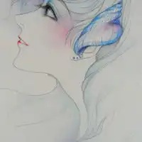 女生手绘头像