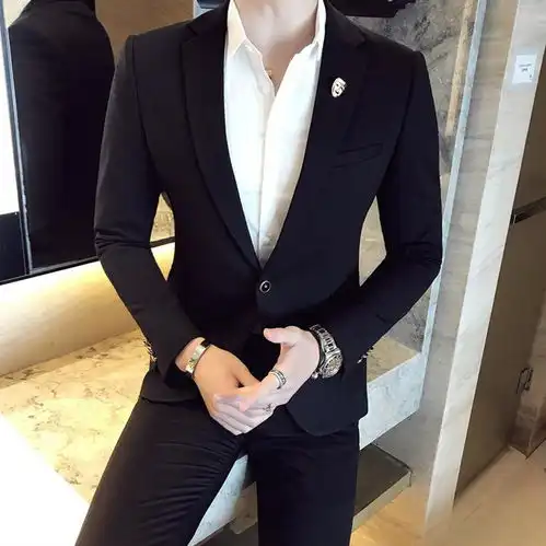 amha男士黑色西装高大上搭配准则