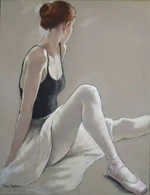 美女舞者,乌克兰女画家katyagridneva绘画作品