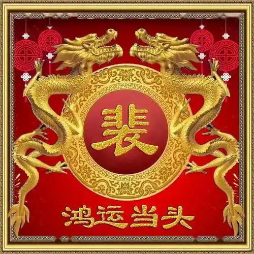 美图鉴赏微信里那些霸气的中国龙姓氏头像