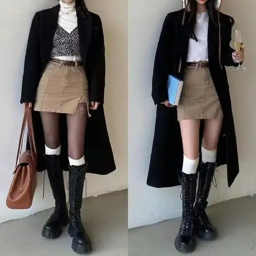 春季短裙的搭配,可谓是妙不可言这16套造型显瘦显腿长