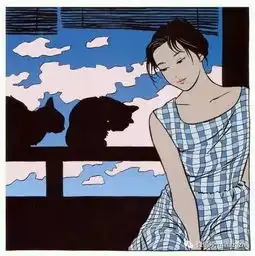 插画风情侣头像图片情侣
