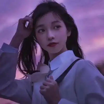 ins风紫色温柔女生头像