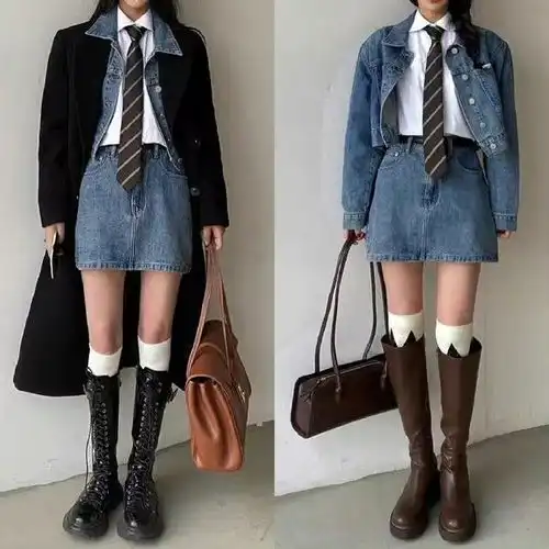 春季短裙的搭配,可谓是妙不可言这16套造型显瘦显腿长