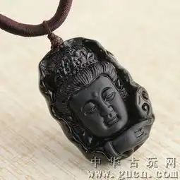 开光天然黑曜石普贤吊坠手工雕刻保平安转运