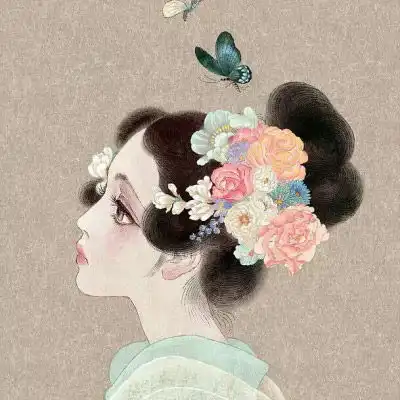 彩绘图片唯美人物头像2020女人好运的微信头像
