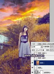 ps调色教程调出唯美霞光效果的人物照片
