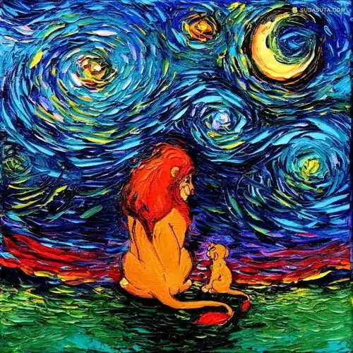 把卡通人物统统塞进梵高的星空,却毫无违和感