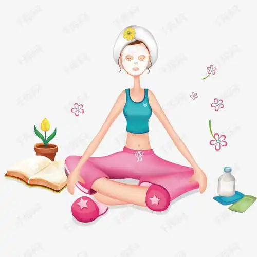 敷面膜的美女素材图片免费下载高清卡通手绘psd千库网图片编号5210996