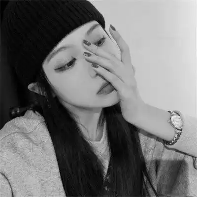 黑白头像女唯美高清图片