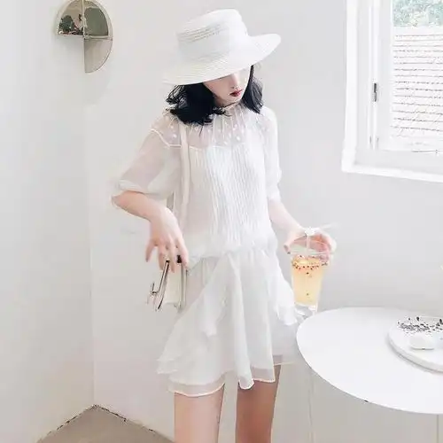 荷叶边连衣裙,给浪漫夏天添点少女心