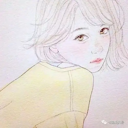 他画的小美女,清新唯美