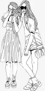 手绘英伦风手绘欧美手绘女孩png图片素材免费下载png格式147297像素熊猫办公
