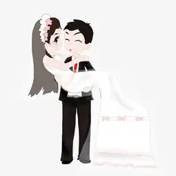 新娘新郎高档优雅婚礼手绘插画图片素材其他格式下载动漫人物大全