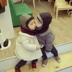 情侣头像韩系小萌宝
