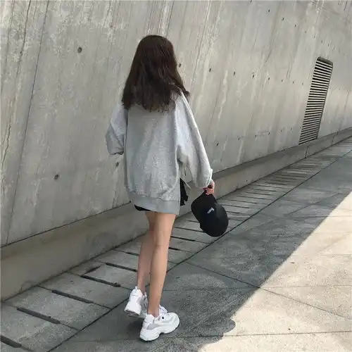春秋装新款时尚女装连帽ims卫衣女长袖薄款学生连帽上衣宽松外套