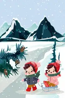 十一月你好插画风情侣滑雪手绘创意海报图片素材psb格式下载其他大全