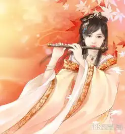 求吹笛子或者萧的古风女头像不要真人画风