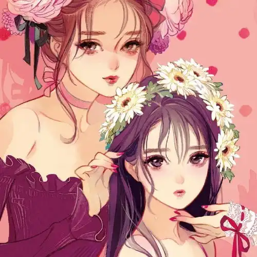 人物插画来自日本画师笔下的花魁,艳冠群芳,壁纸头像