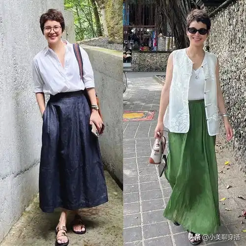 40女生夏天穿搭示范,简约高级,轻松打造无龄感