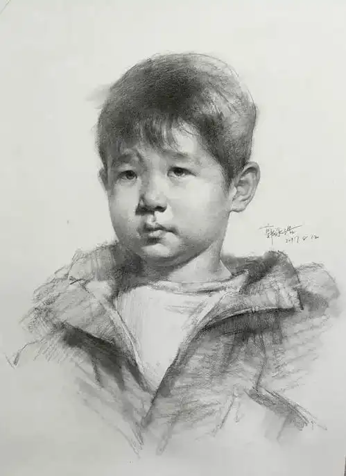 不同风格素描头像欣赏