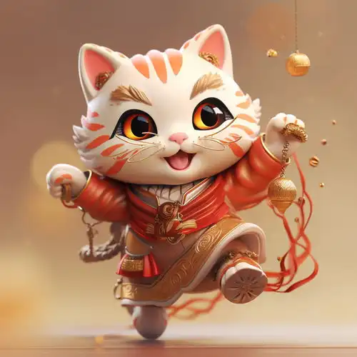 简约卡通可爱喜庆招财猫素材图片海报设计下载请至来源处